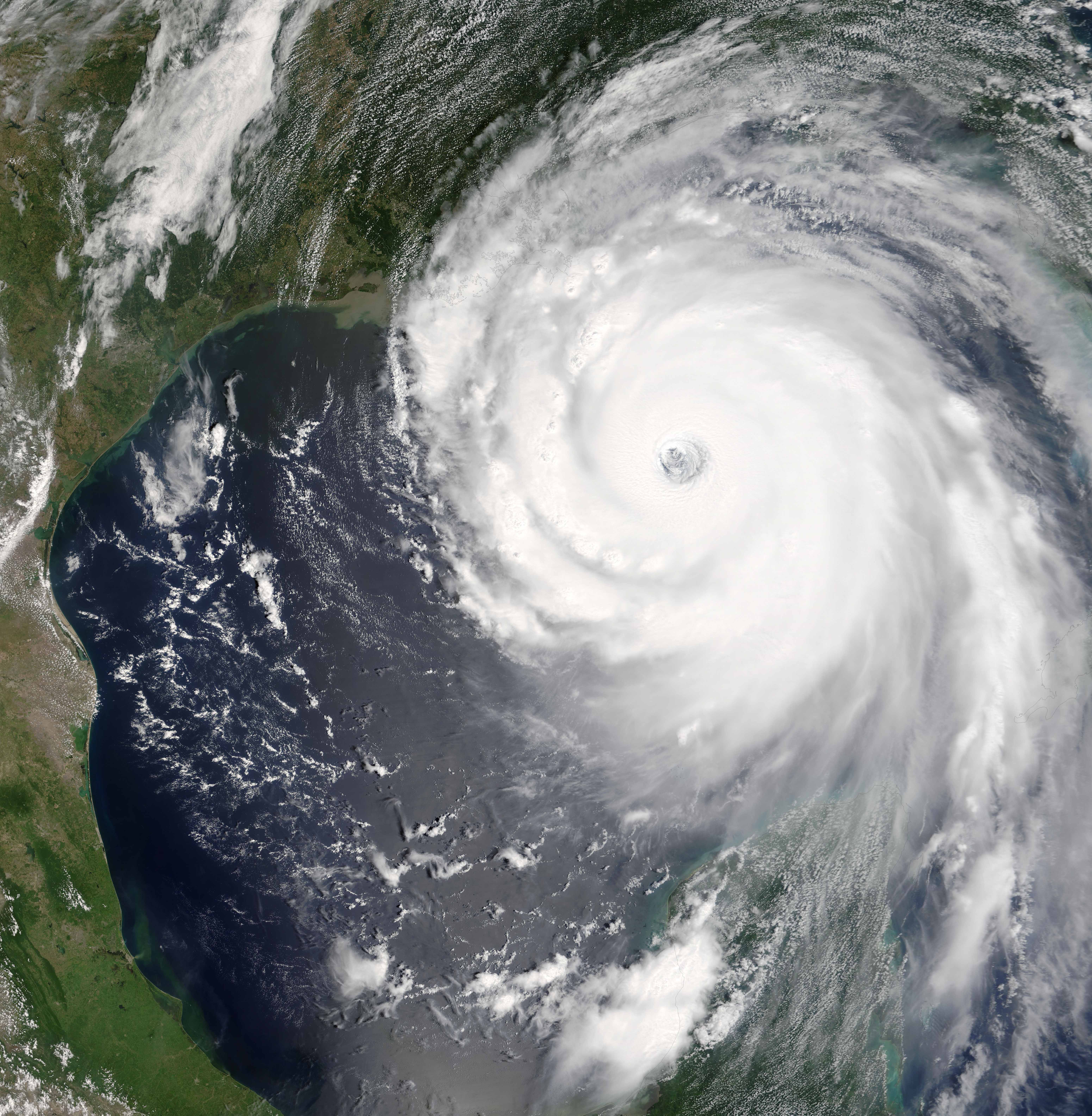 "Hurricane Katrina August 28 2005 NASA" by Jeff Schmaltz, MODIS Rapid Response Team, NASA/GSFC - http://visibleearth.nasa.gov/view_rec.php?id=7938. Licensed under Public Domain via Commons - https://commons.wikimedia.org/wiki/File:Hurricane_Katrina_August_28_2005_NASA.jpg#/media/File:Hurricane_Katrina_August_28_2005_NASA.jpg