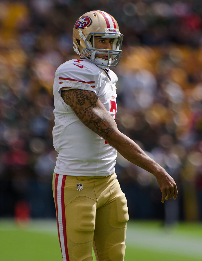 By Mike Morbeck - Flickr: Colin Kaepernick, CC BY-SA 2.0, https://commons.wikimedia.org/w/index.php?curid=30174119