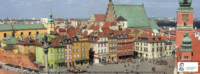 Castle Square in Warsaw viewed from St. Anne's church belfry